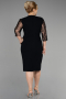 Robe De Soirée Grande Taille Midi Noir ABK1783