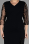 Robe De Soirée Grande Taille Midi Noir ABK1783
