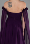 Robe de Soirée Longue Mousseline Violet ABU3462