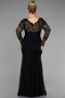 Robe Grande Taille Longue Lacé Noir ABU1574