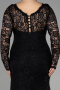 Robe Grande Taille Longue Lacé Noir ABU1574