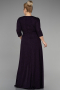 Robe de Soirée Grande Taille Longue Violet Foncé ABU3504