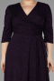 Robe de Soirée Grande Taille Longue Violet Foncé ABU3504