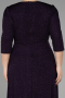 Robe de Soirée Grande Taille Longue Violet Foncé ABU3504