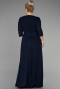 Robe de Soirée Grande Taille Longue Bleu Marine ABU3504