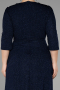 Robe de Soirée Grande Taille Longue Bleu Marine ABU3504