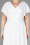 Robe De Soirée Grande Taille Longue Blanc ABU1562