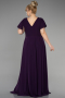 Robe de Soirée Grande Taille Longue Violet ABU1562