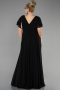 Robe de Soirée Grande Taille Longue Noir ABU1562