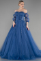 Robe Haute Couture Longue Indigo ABU3594