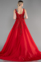 Robe Haute Couture Longue Rouge ABU3595