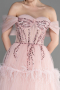 Robe de Fiançailles Design Personnalisé Longue Poudre ABU3598