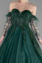 Robes De Haute Couture En Grandes Tailles Longue Émeraude ABU3616