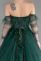 Robes De Haute Couture En Grandes Tailles Longue Émeraude ABU3616