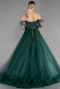 Robes De Haute Couture En Grandes Tailles Longue Émeraude ABU3616