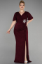 Robe Grande Taille Longue Rouge Bordeaux ABU3645
