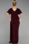 Robe Grande Taille Longue Rouge Bordeaux ABU3645