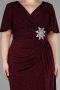 Robe Grande Taille Longue Rouge Bordeaux ABU3645