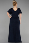 Robe Grande Taille Longue Bleu Marine ABU3645