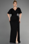Robe de Soirée Grande Taille Longue Noir ABU5011