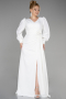 Robe de Soirée Grande Taille Longue Blanc ABU3647