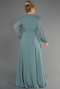 Robe De Soirée Grande Taille Mousseline Longue Turquoise ABU3075