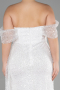 Robe De Fiançailles Grande Taille Squameuse Longue Blanc ABU3579