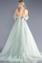 Robe de Fiançailles Design Personnalisé Longue Menthe ABU3664