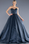 Robe De Fiançailles Grande Taille Longue Bleu Marine ABU3619