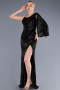 Robe Queue de Poisson Longue Noir ABU3667