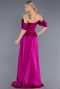Robe De Soirée Satin Longue Violet ABU2661