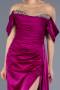 Robe De Soirée Satin Longue Violet ABU2661