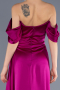 Robe De Soirée Satin Longue Violet ABU2661
