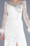 Robe de Soirée Longue Satin Blanc ABU3673