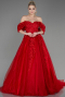 Robe De Soirée De Créateur Longue Rouge ABU3600