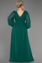 Robe Grande Taille Longue Mousseline Émeraude ABU1988