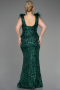Robe De Fiançailles Grande Taille Longue Squameuse Émeraude ABU3671
