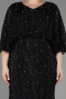 Robe De Fiançailles Grande Taille Longue Noir ABU3732