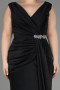 Robe Grande Taille Longue Noir ABU3737
