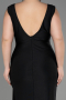 Robe Grande Taille Longue Noir ABU3737