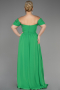 Robe de Soirée Grande Taille Longue Mousseline Vert ABU3738