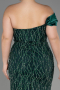 Robe De Fiançailles Grande Taille Longue Émeraude ABU3739