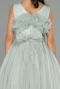 Robe de Soirée Enfants Longue Turquoise ABU3726