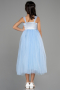 Robe De Soirée Enfants Longue Bleu clair ABU3031