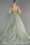 Robe Haute Couture Longue Menthe ABU3745