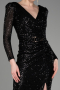 Robe De Soirée Midi Noir ABK1808