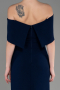 Robe de Soirée Longue Bleu Marine ABU3775