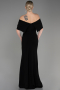 Robe de Soirée Longue Noir ABU3775