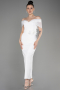 Robe de Soirée Midi Blanc ABK2014