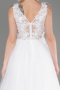 Robe de Soirée Longue Blanc ABU3718